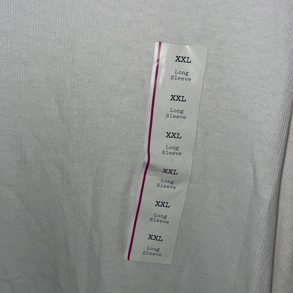 •A NEW DAY•NWT WHITE LONG SLEEVE RIBBED SCOOPNECK TOP SIZE XXL - Picture 4 of 8